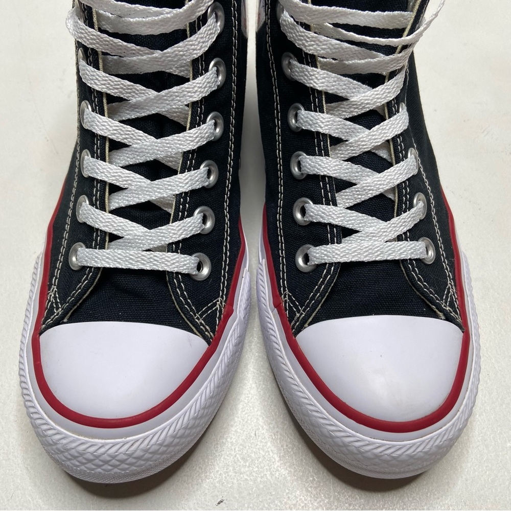 2016 Converse Chuck Taylor All Star Black Hidden Wedge Mid Top Sneaker - Picture 12 of 13